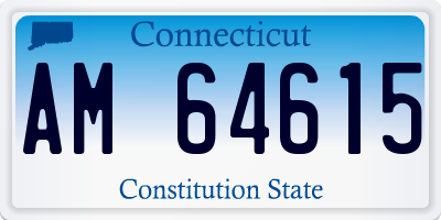 CT license plate AM64615
