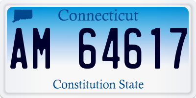 CT license plate AM64617
