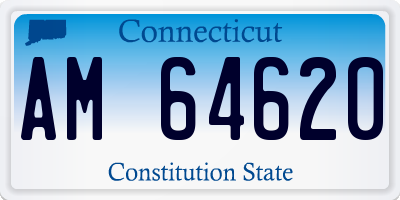 CT license plate AM64620