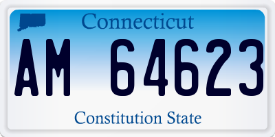 CT license plate AM64623