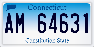 CT license plate AM64631