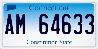 CT license plate AM64633