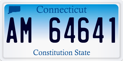 CT license plate AM64641