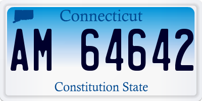 CT license plate AM64642