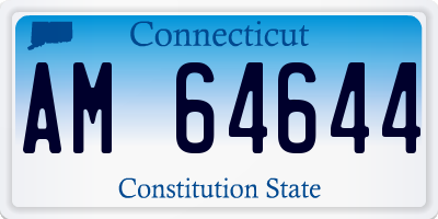 CT license plate AM64644