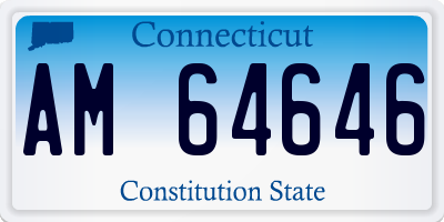 CT license plate AM64646