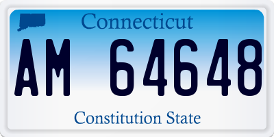 CT license plate AM64648