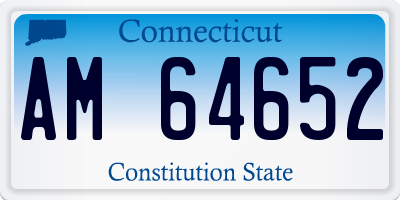 CT license plate AM64652