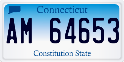 CT license plate AM64653