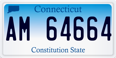 CT license plate AM64664