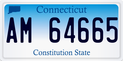 CT license plate AM64665