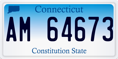 CT license plate AM64673