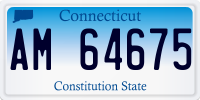 CT license plate AM64675