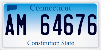 CT license plate AM64676