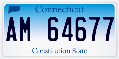 CT license plate AM64677