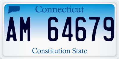 CT license plate AM64679