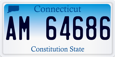 CT license plate AM64686