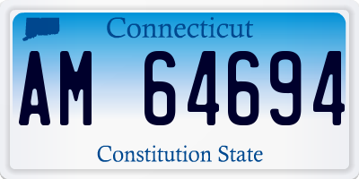 CT license plate AM64694