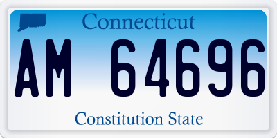 CT license plate AM64696