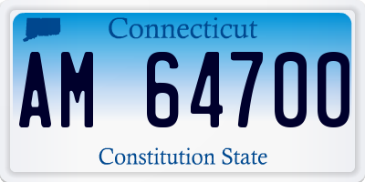 CT license plate AM64700
