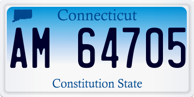 CT license plate AM64705