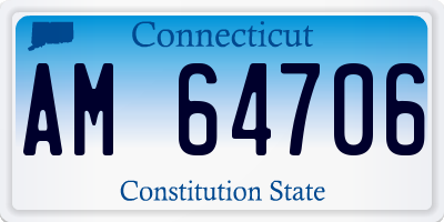 CT license plate AM64706