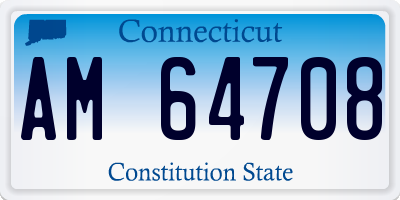 CT license plate AM64708