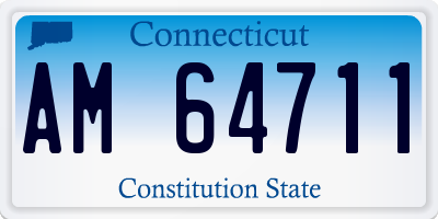 CT license plate AM64711