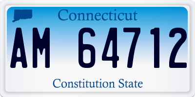 CT license plate AM64712