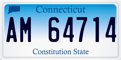 CT license plate AM64714