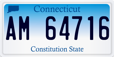 CT license plate AM64716