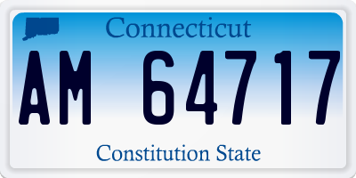 CT license plate AM64717
