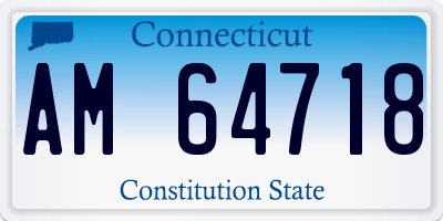 CT license plate AM64718