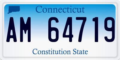 CT license plate AM64719