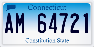 CT license plate AM64721