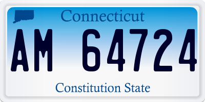 CT license plate AM64724