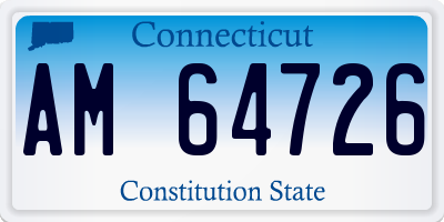 CT license plate AM64726