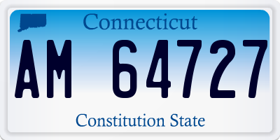 CT license plate AM64727