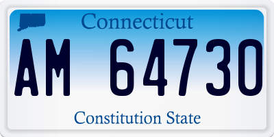 CT license plate AM64730