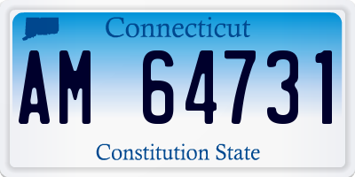 CT license plate AM64731