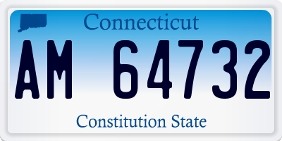 CT license plate AM64732
