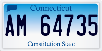 CT license plate AM64735