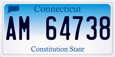 CT license plate AM64738