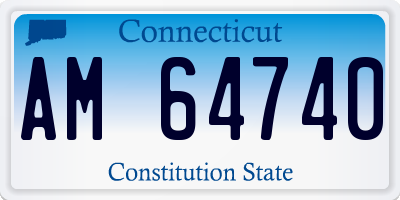 CT license plate AM64740