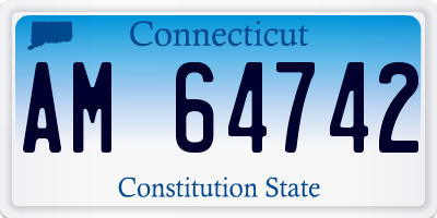 CT license plate AM64742