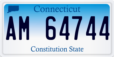 CT license plate AM64744
