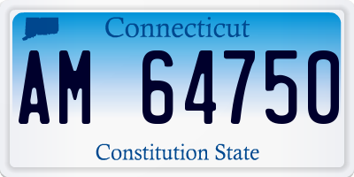 CT license plate AM64750