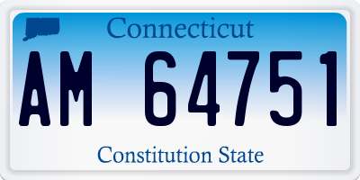 CT license plate AM64751