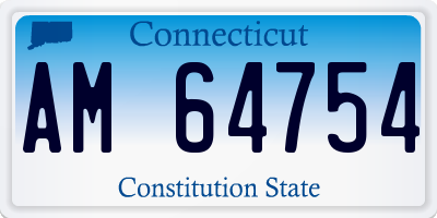 CT license plate AM64754