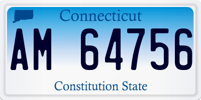CT license plate AM64756